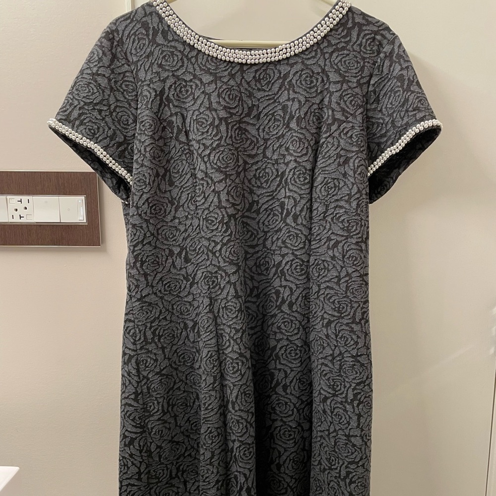 Pearl-trimmed designer special occasion dress